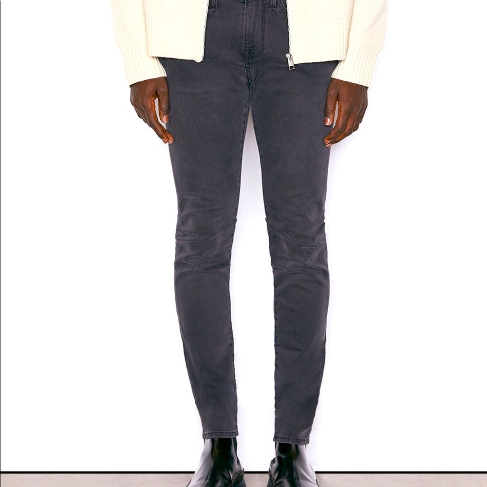 NWOT FRAME Denim Men’s L'Homme Skinny Mid-Rise Jeans in Fade To Grey (Size 30)